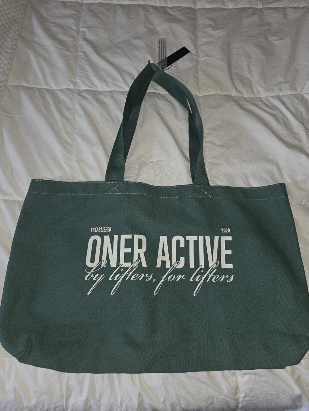 💥JUST ADDED💥NWT Oner Active Canvas Tote with White Logo - Picture 2 of 6